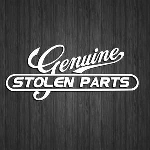 Genuine Stolen Parts 3&quot; x 8&quot; vinyl decal bumper sticker