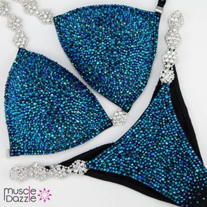 Blue Crystal Competition Bikini (CB722)