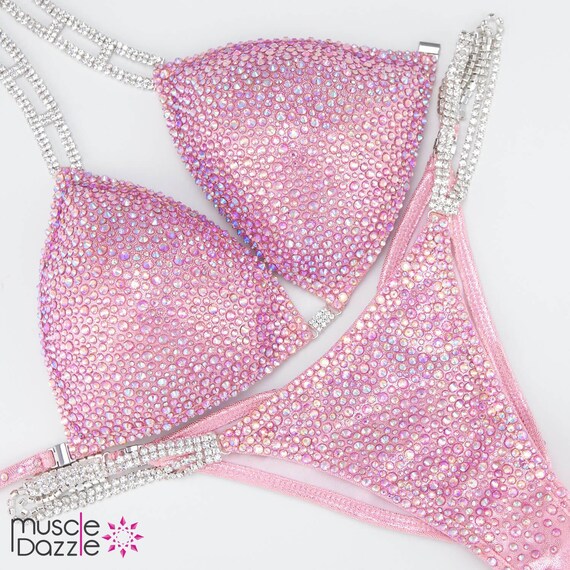 Light Pink Crystal Competition Bikini CB675 Etsy