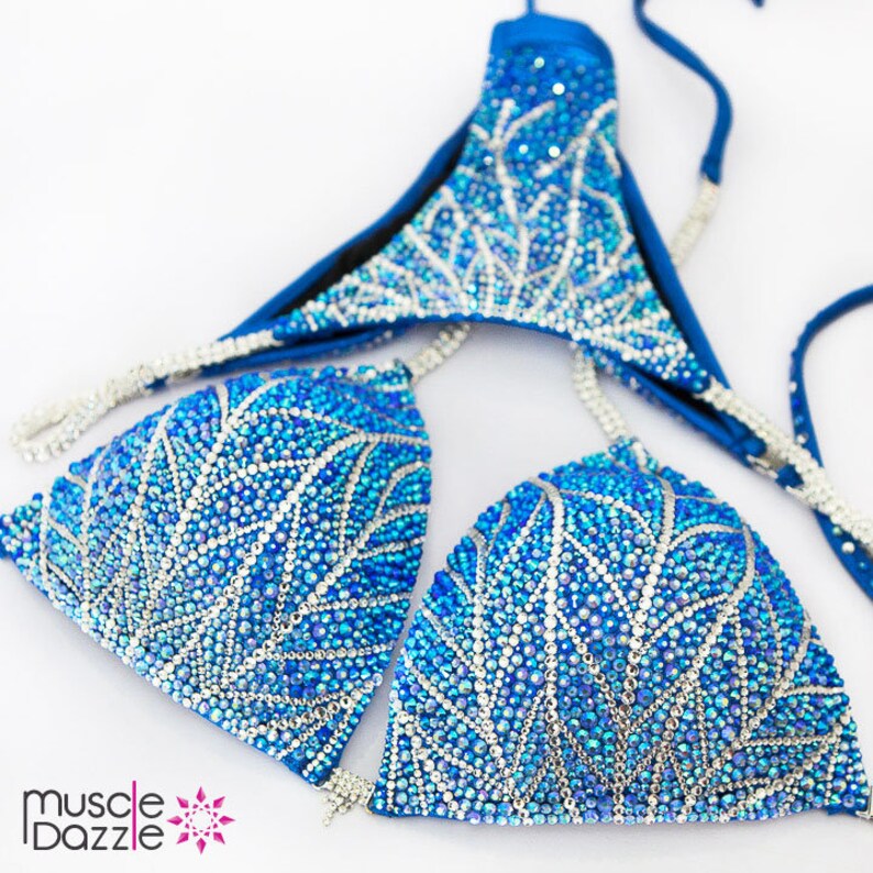 Blue Bikini Competition Suit CB492 Etsy
