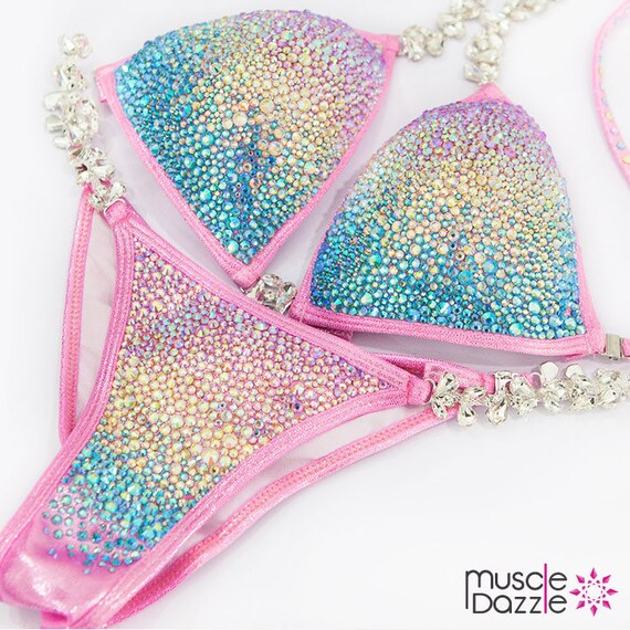 Pink Bikini Competition Suit Cb Etsy Bikini Competition Suits My XXX