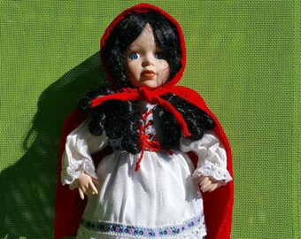 Little Red Ridding Hood Porcelain Doll