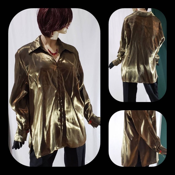Metalic Gold Festive Blouse Size 18