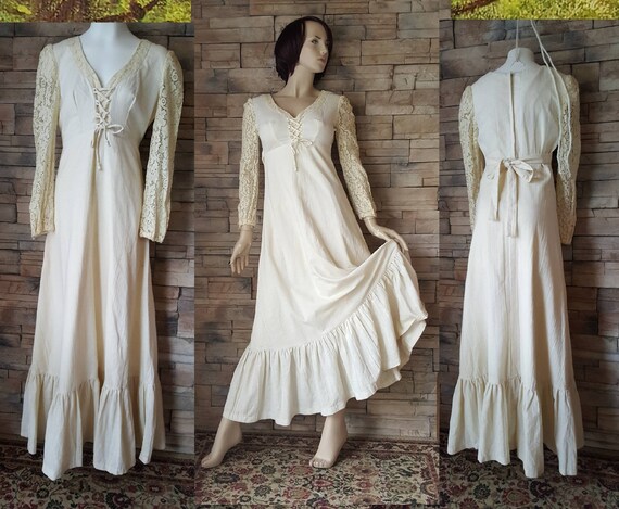 Beige Bohemian Maxi Dress