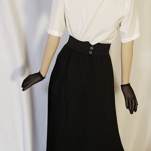 Maxi Black Accordion Pleated Skirt image 7