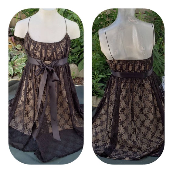 Empire Waist Goth Lace Dress