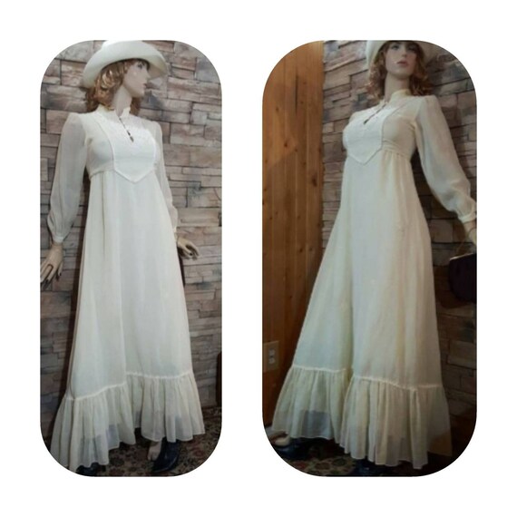Long 70s prairie dress