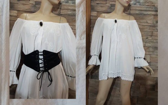 Pirate Victorian Gauze Cotton Blouse