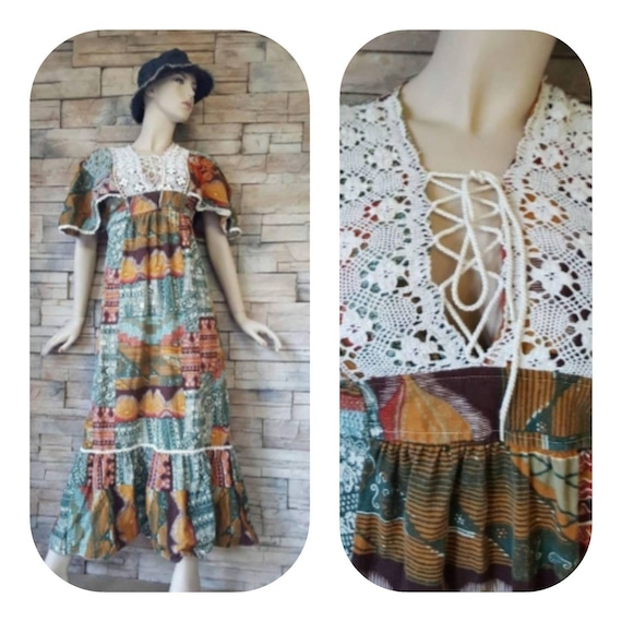 Hippie maxi dress/60s boho costume