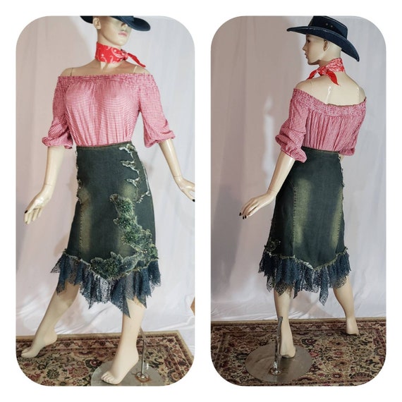 Bohemian Denim skirt