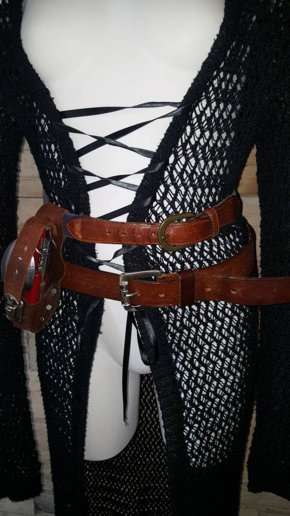 Camping Knife and 2 belts with pocket