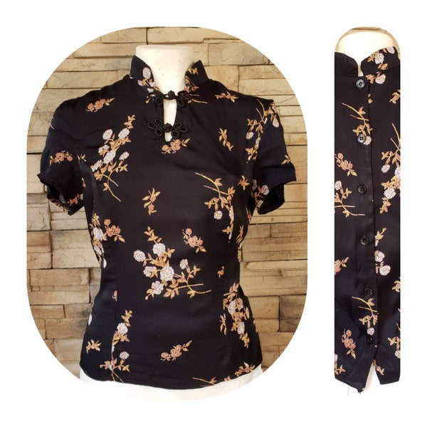 Asian Floral Blouse