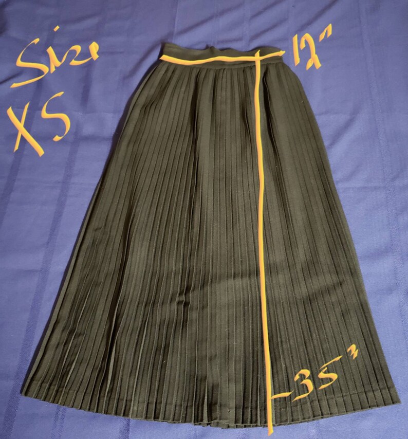 Maxi Black Accordion Pleated Skirt image 4