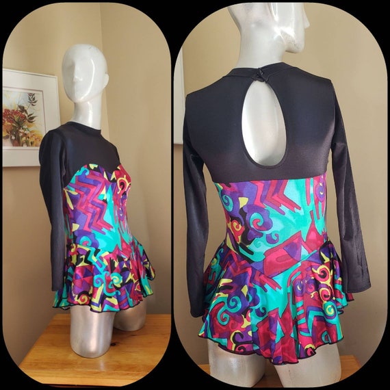 Long Sleeve Leotards Skating Dress