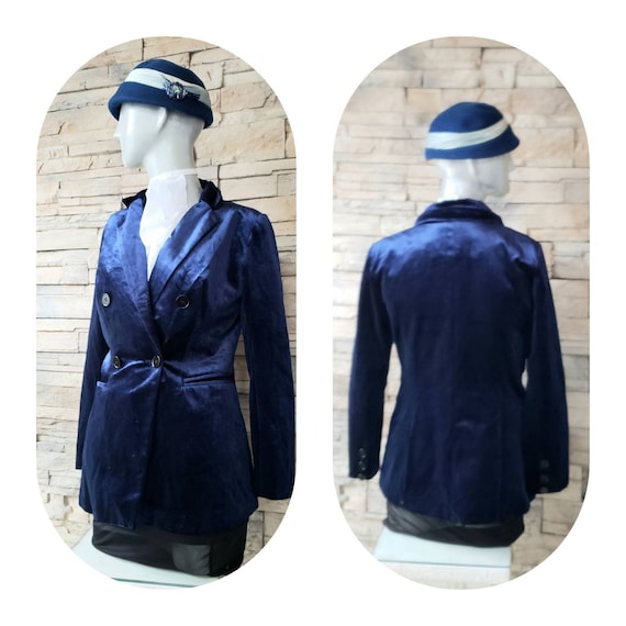 Royal Blue Velvet Blazer