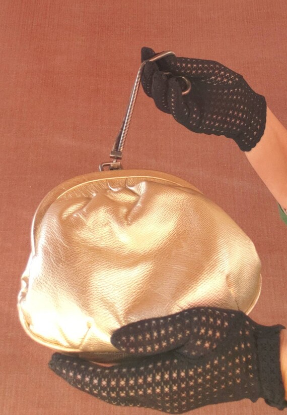 Gold Evening Purse  Roaring 20s Accessories - image 3