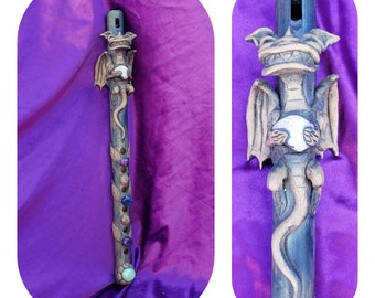 Gargoyle Flute , Medieval Magical Wizard Cosplay