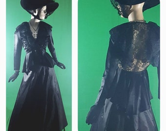 Victorian Funeral Dress , Mourning Gown