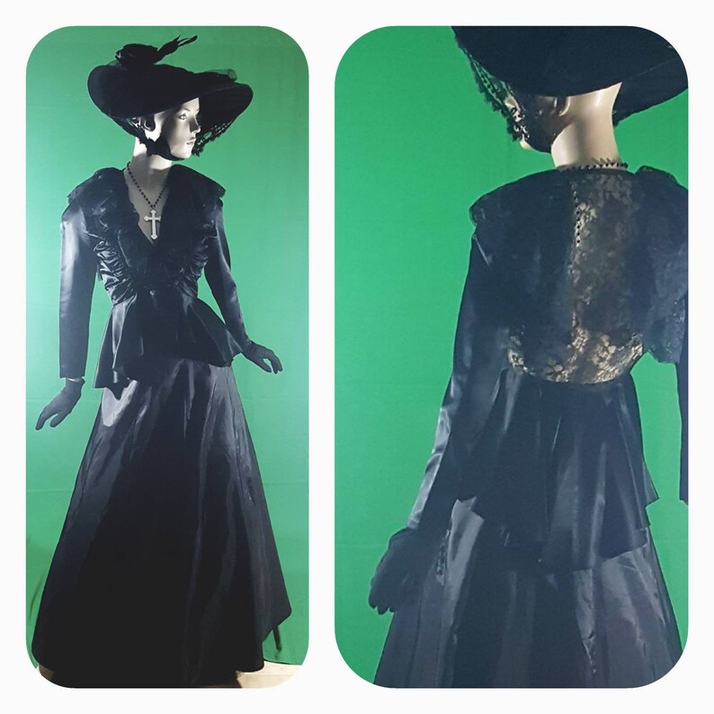 Victorian funeral dress/Mourning gown Etsy