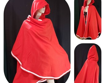 Hooded Red Cloak / Red Riding Hood Cape