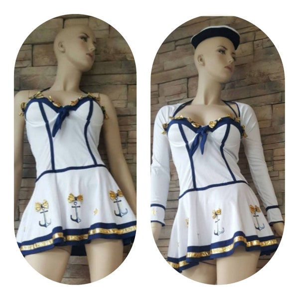 Vintage Pin Up Girl Sailor Costume