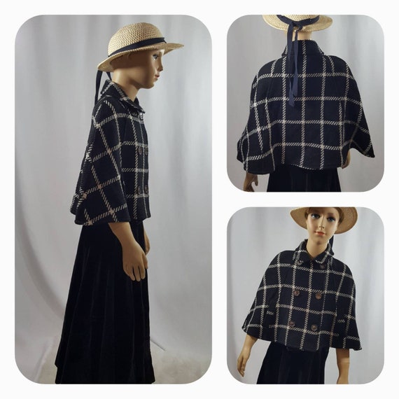 Historical Edwardian Victorian Poncho /Cloak/Cape