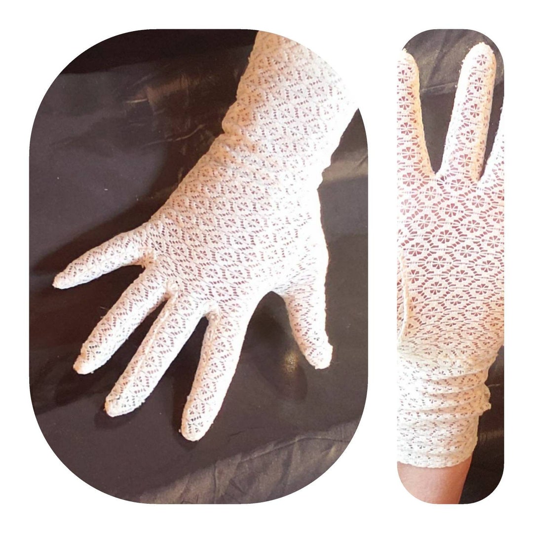 Cream Lace Gloves , Victorian Style Etsy