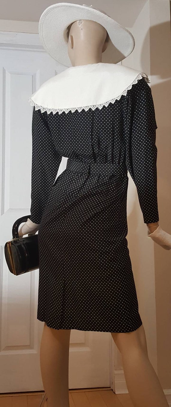 Authentic Polka Dot Button Through Wrap Dress Uni… - image 5