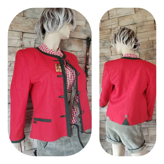 Red German Trachten Jacket
