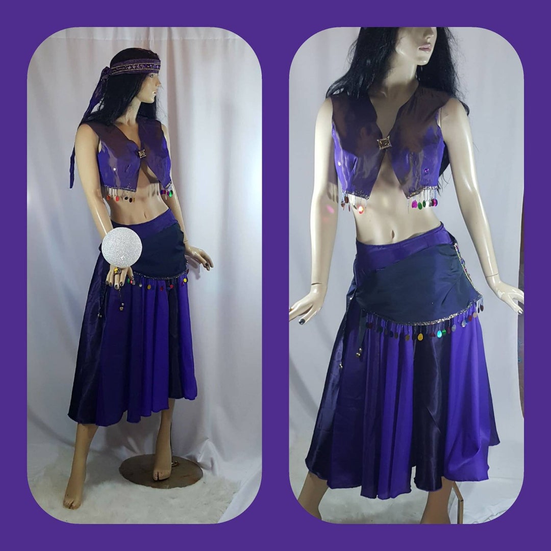 Gypsy Dance Costume Fortune Teller Mardi Gras Carnival Etsy