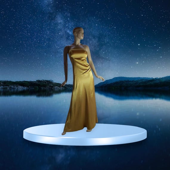Strapless Gold Prom Dress Sun Goddess Etsy