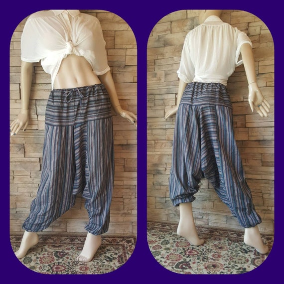 Gaucho Cosplay Trousers Unisex Stripped Harem Pan