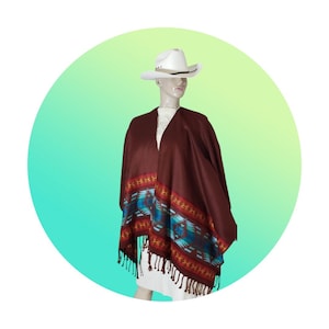 Western Poncho , Mexican Fashion