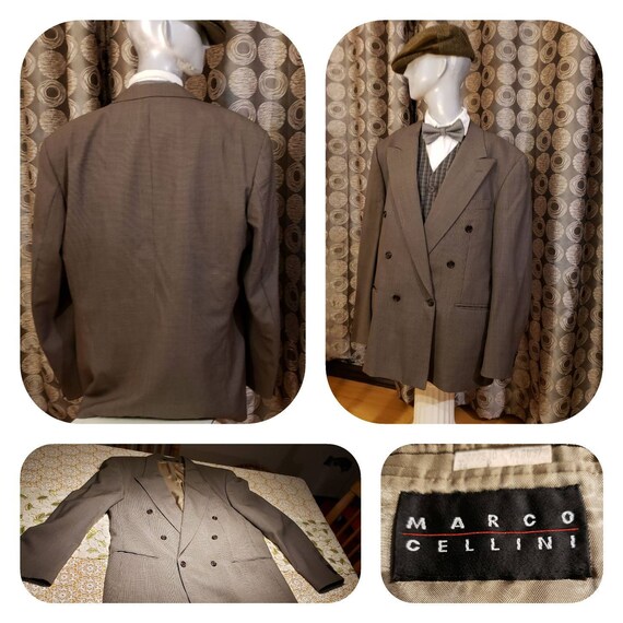 Mens Double Breasted Sports Coat 20s Style
