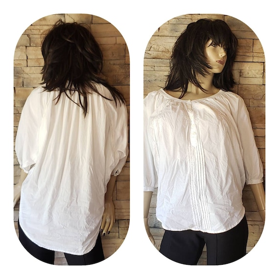 White Cotton cape Gypsy Blouse