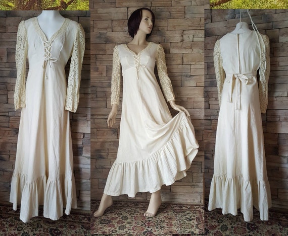 Beige Bohemian Maxi Dress