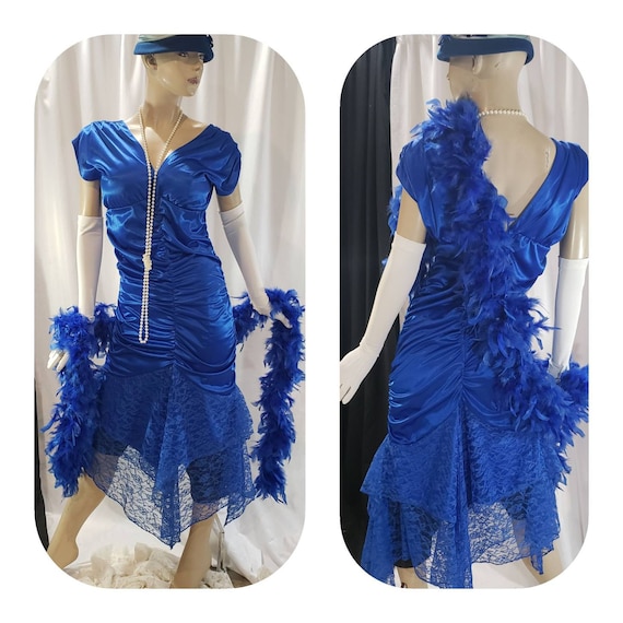 Royal-Blue Roaring 20's Cocktail Dress