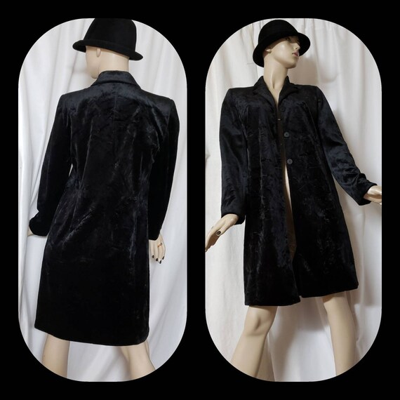 Black velvet coat