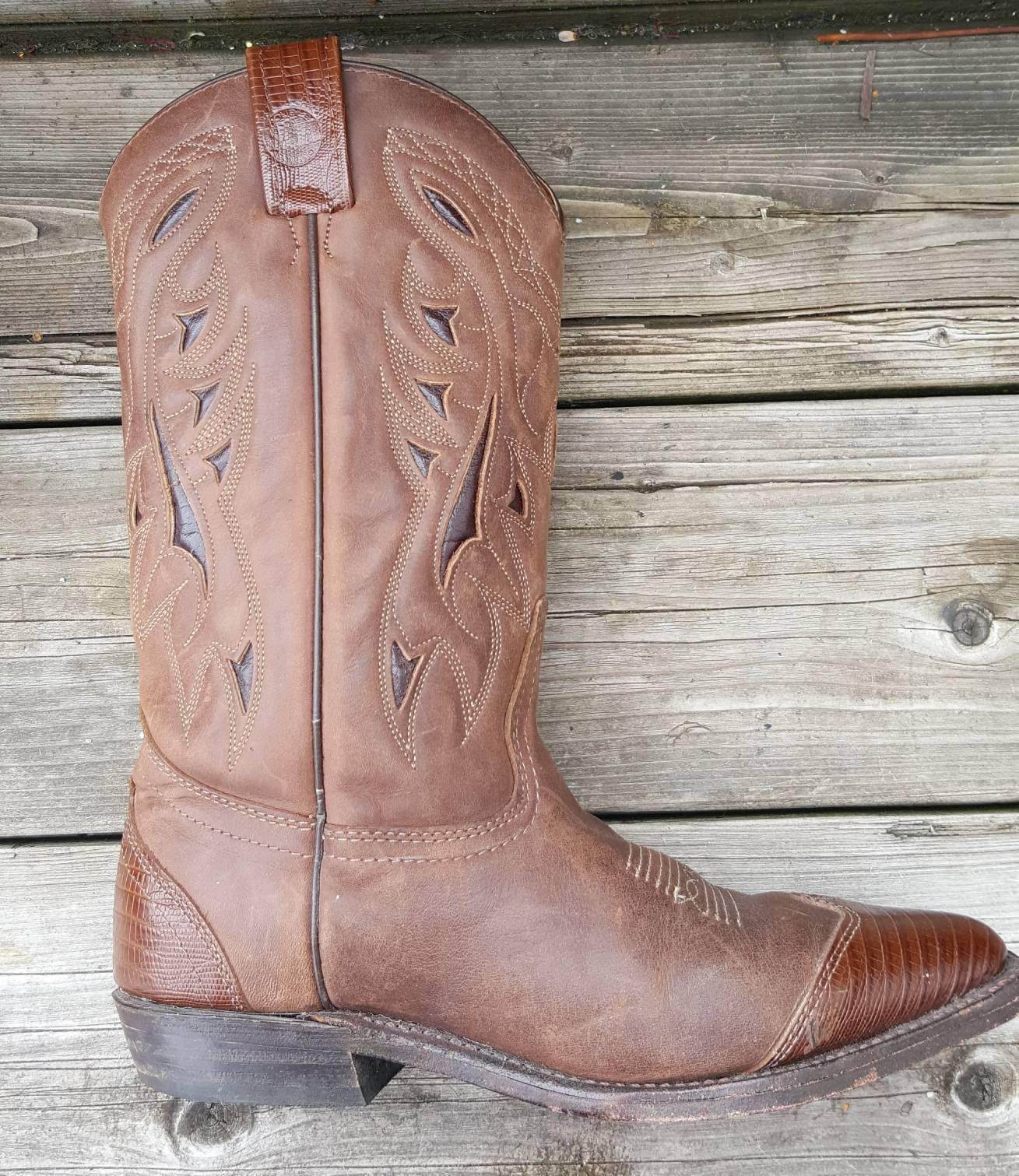 tooled western boots