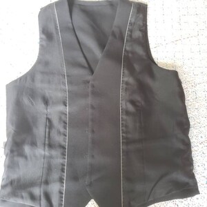 Pinstripe Formal Vest Gentlemen Waistcoat Size M image 10