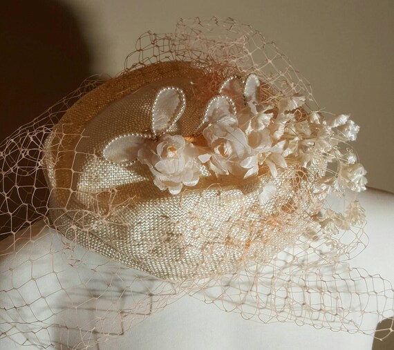 Peach Pink Victorian hat
