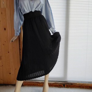 Maxi Black Accordion Pleated Skirt image 10