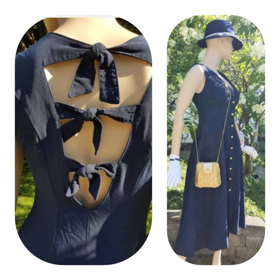 Button Up Nautical Retro Dress