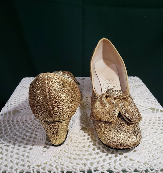 Gold Victorian Costume Shoes