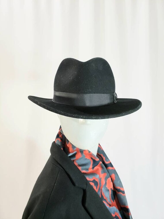 Black Wide Brimmed Fedora Hat/Mafia cosplay
