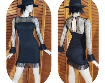 Gothic Bodycon Mini Dress