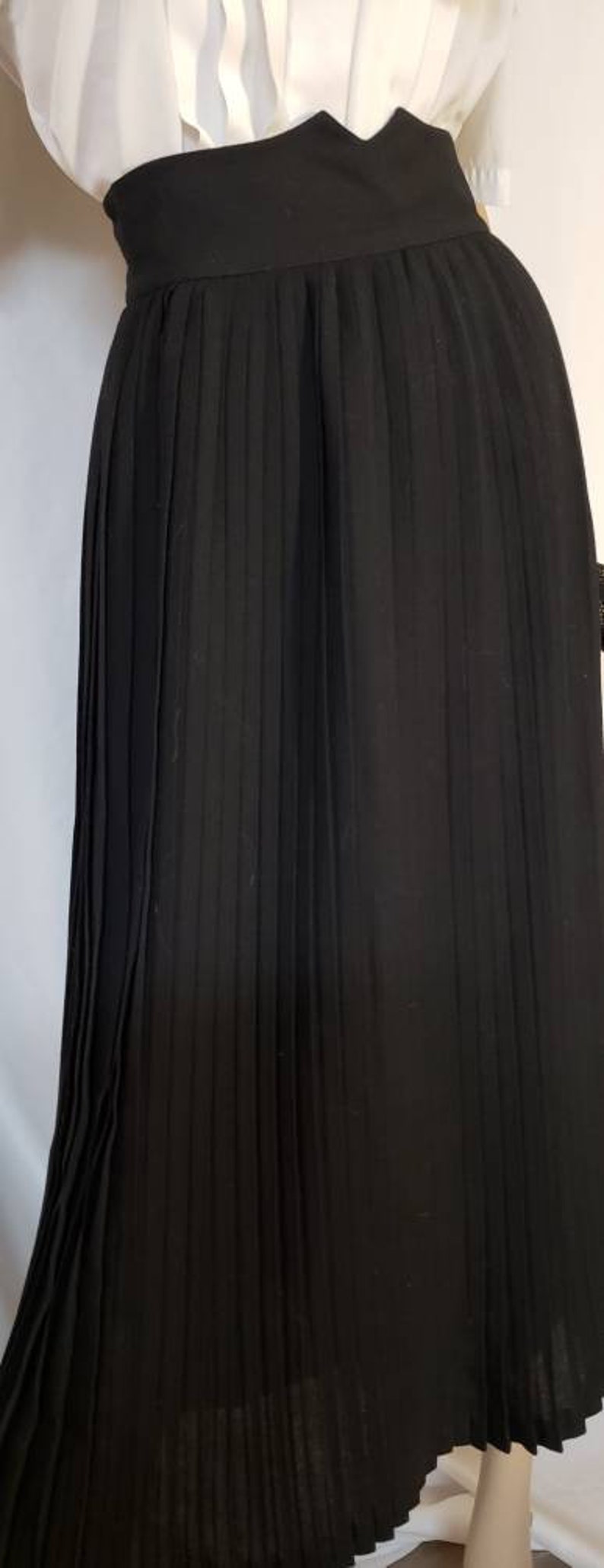 Maxi Black Accordion Pleated Skirt image 6