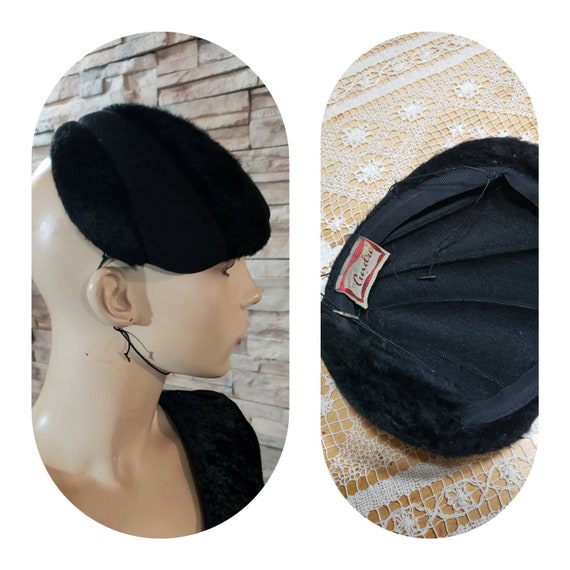 Antique Pillbox Fur Felt Hat