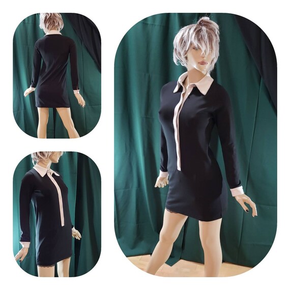 Black White Mod Mini Dress