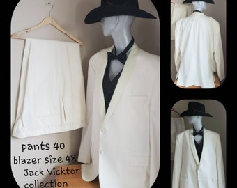 Blanc 2 Pièces Costume Tuxedo Mariage Prom Père De Mariée Hommes Taille 48